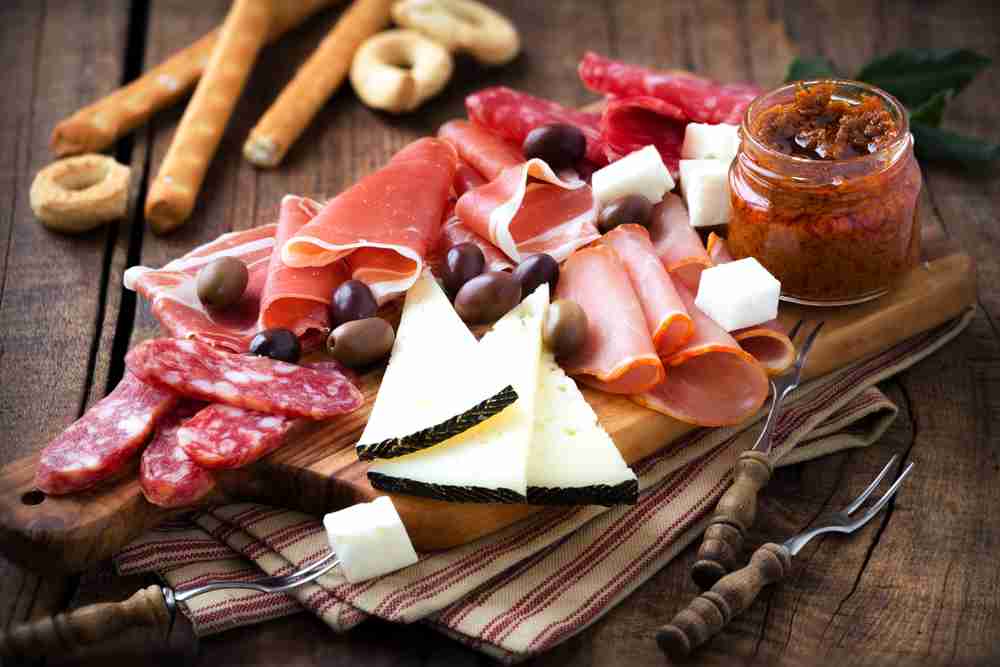 Cheese, Cold Meats, Anchovies, Tuna and Mackerel