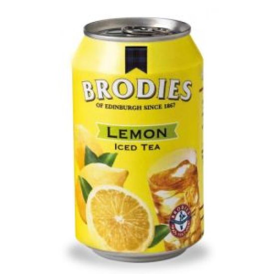 Brodies - Lemon Iced Tea (canned) 330ml PACK OF 12
